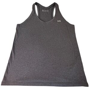 Under Armour Womens HeatGear Loose Fit Racerback Tank Top Gray Large LG 0714